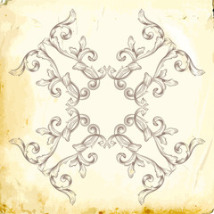 Vector baroque of vintage elements for design. 