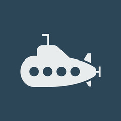 Silhouette icon submarine