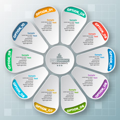 Abstract 3D Paper Infographics. Business template .Vector illustration
