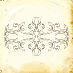 Vector baroque of vintage elements for design. 