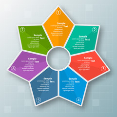 Abstract 3D Paper Infographics. Business template .Vector illustration