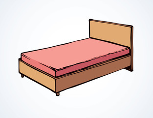 Bed. Vector drawing