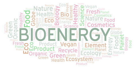 Fototapeta premium Bioenergy word cloud.
