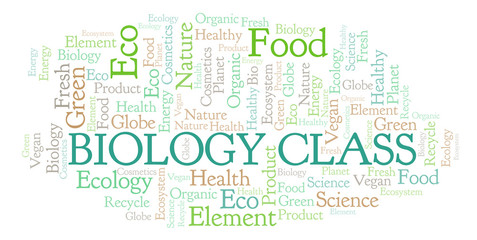 Obraz premium Biology Class word cloud.