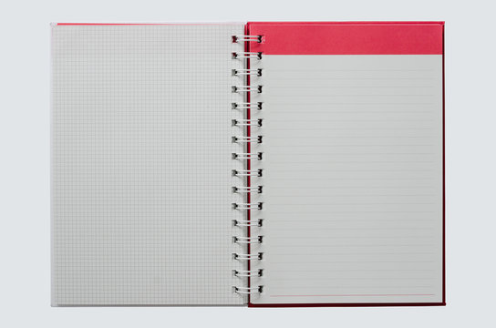 Wirebound Notebook Isolated On White Background.