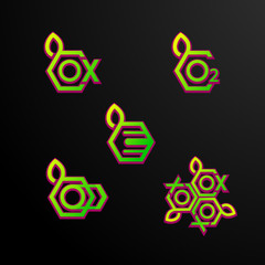 O2 or chemical logo icon
