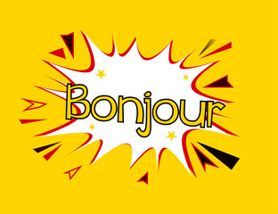 bonjor has mean hello pop art