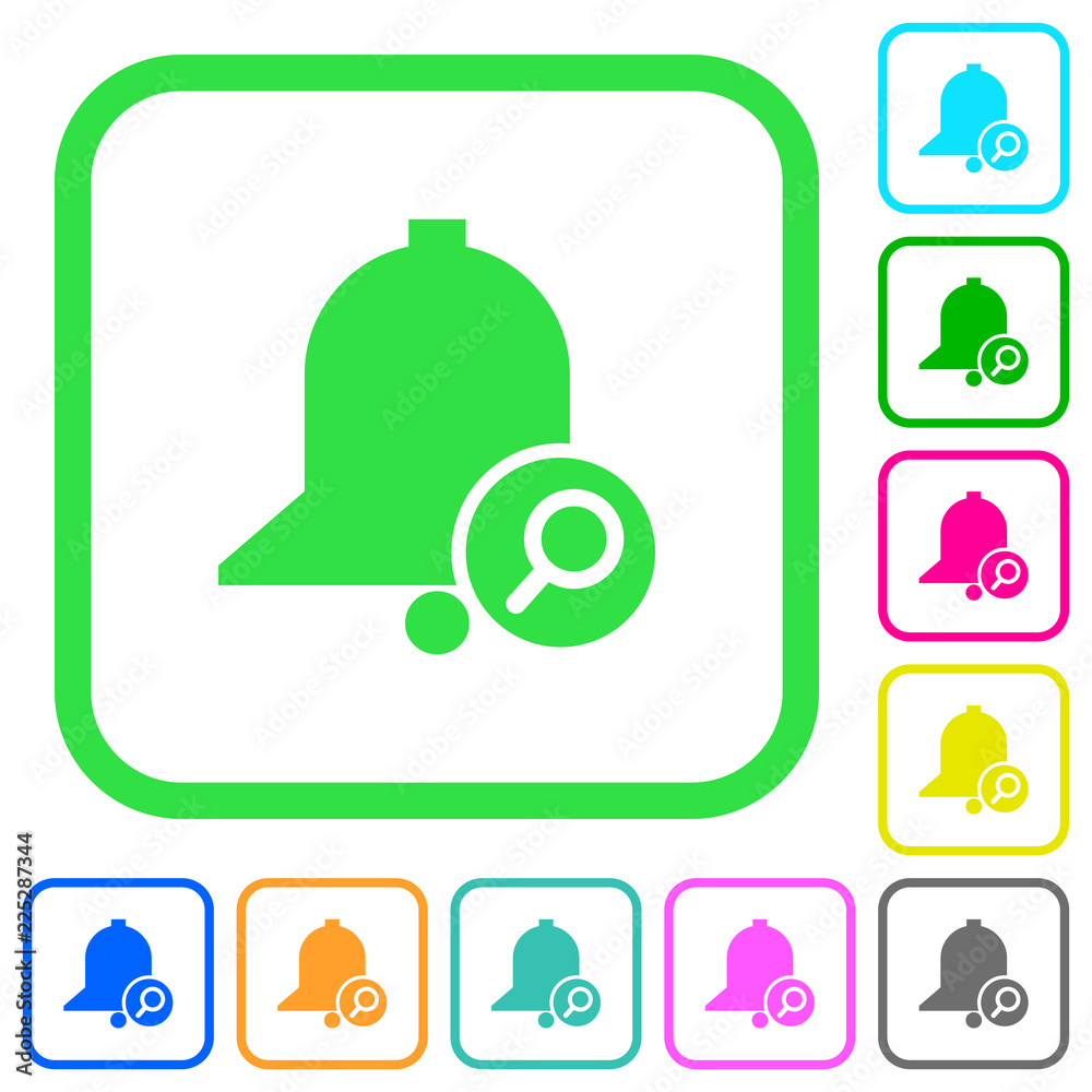 Sticker find reminder vivid colored flat icons