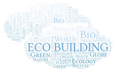 Eco Building word cloud.