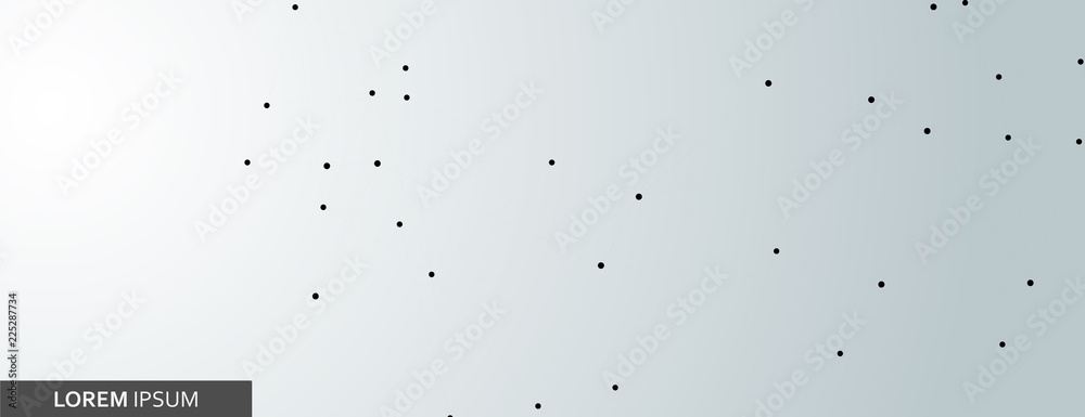 Aufkleber Modern line art web banner with black connect abstract lines on color background for concept design. Vector technology network