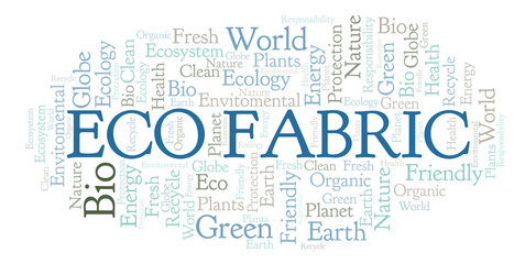 Obraz premium Eco Fabric word cloud.