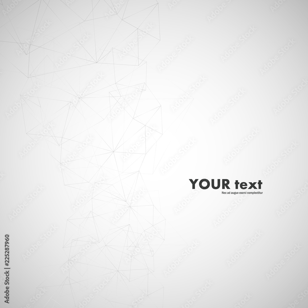 Poster Vector abstract technology communication data science and geometric graphic design