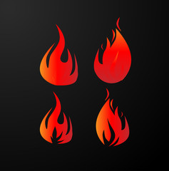 fire bird icon illustration design