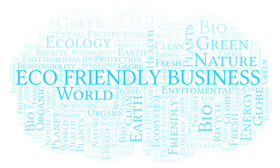 Eco Friendly Business word cloud.