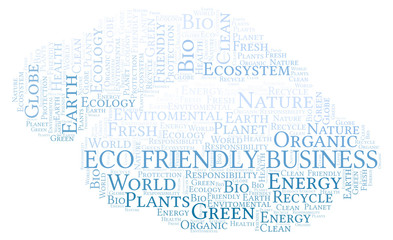 Eco Friendly Business word cloud.