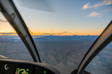 Helicopter aerial view of Grand Canyon