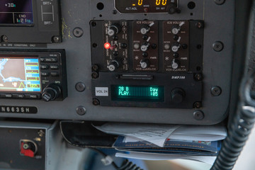 Control panel of helicopter