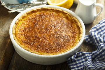 Homemade lemon tart