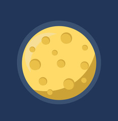 Planet in Space, the Moon 