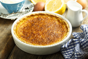 Homemade lemon tart