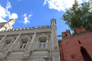 Texture of the facade of the building in Moscow