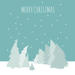 Flat style christmas holiday elements for greeting card, poster design