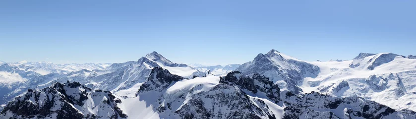 Wall murals Alps Alps Mountain panorama on the Titlis, Switzerland