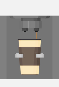Coffee making with paper cup.