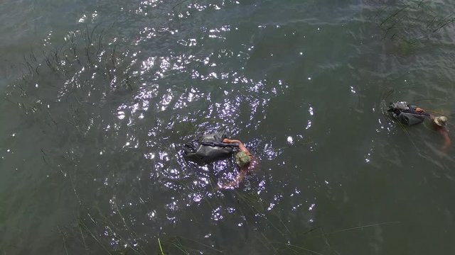 Navy Seal Swim During Special Training