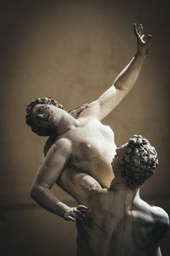 Ratto delle Sabine is a statue, by Giambologna 1574, in the Loggia dei Lanzi in Piazza della Signoria in Florence.