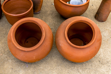 Handmade pottery in Pomaire, Chile