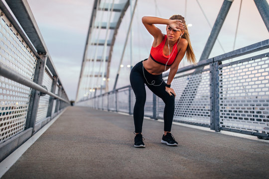 Enjoying her evening run