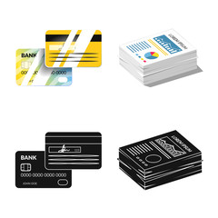 Isolated object of bank and money icon. Collection of bank and bill stock symbol for web.