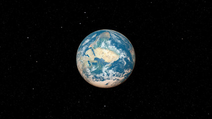 Plakat 3d rendered illustration of the earth from space