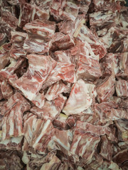 Pork bone in the fresh market