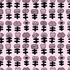 Flower background. Seamless pattern.Vector. 花のパターン