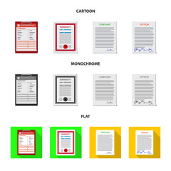 Isolated object of form and document symbol. Collection of form and mark vector icon for stock.