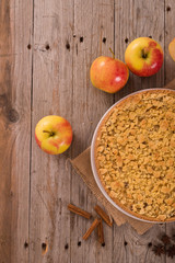 Crumble apple cake.