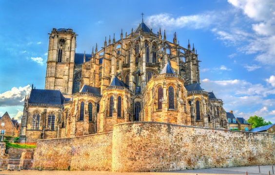 Saint Julien Cathedral of Le Mans in France
