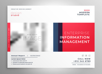 brochure presentation design template in red color