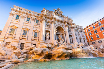 Fototapeta na wymiar Rome, Italy. Trevi Fountain (Fontana di Trevi).