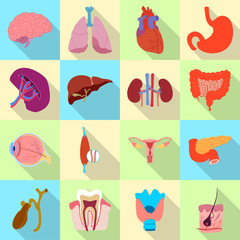 Vector illustration of body and human sign. Collection of body and medical vector icon for stock.
