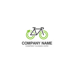 Eco bike logo design vector