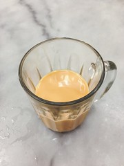 Teh C, a hot milk tea beverage which can be commonly found in restaurants, outdoor stalls and kopi tiams within the Southeast Asian countries of Brunei, Malaysia and Singapore.