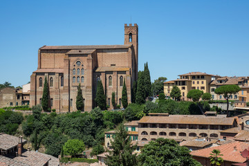 The Basilica of San Domenico, also known as Basilica Cateriniana, is a basilica church in Siena, Tuscany, Italy,
