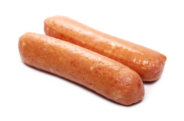 Sausages isolated on white background