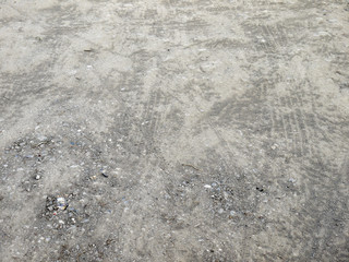 Wheel tracks on the ground