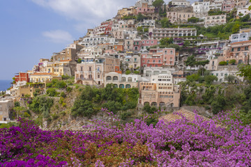 Kolorowe domki  włoskie Positano 