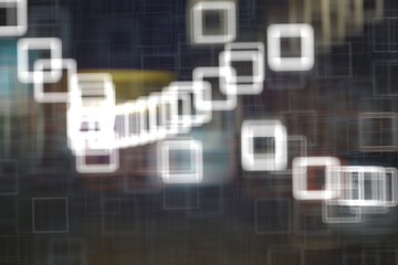 Fototapeta premium multicolored abstract network background / modern technological background, abstraction blurred unusual concept speed