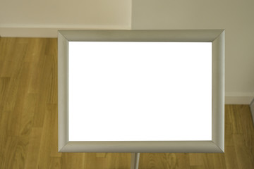 Mock up floor standing menu poster display holder snap frame restaurant information stand